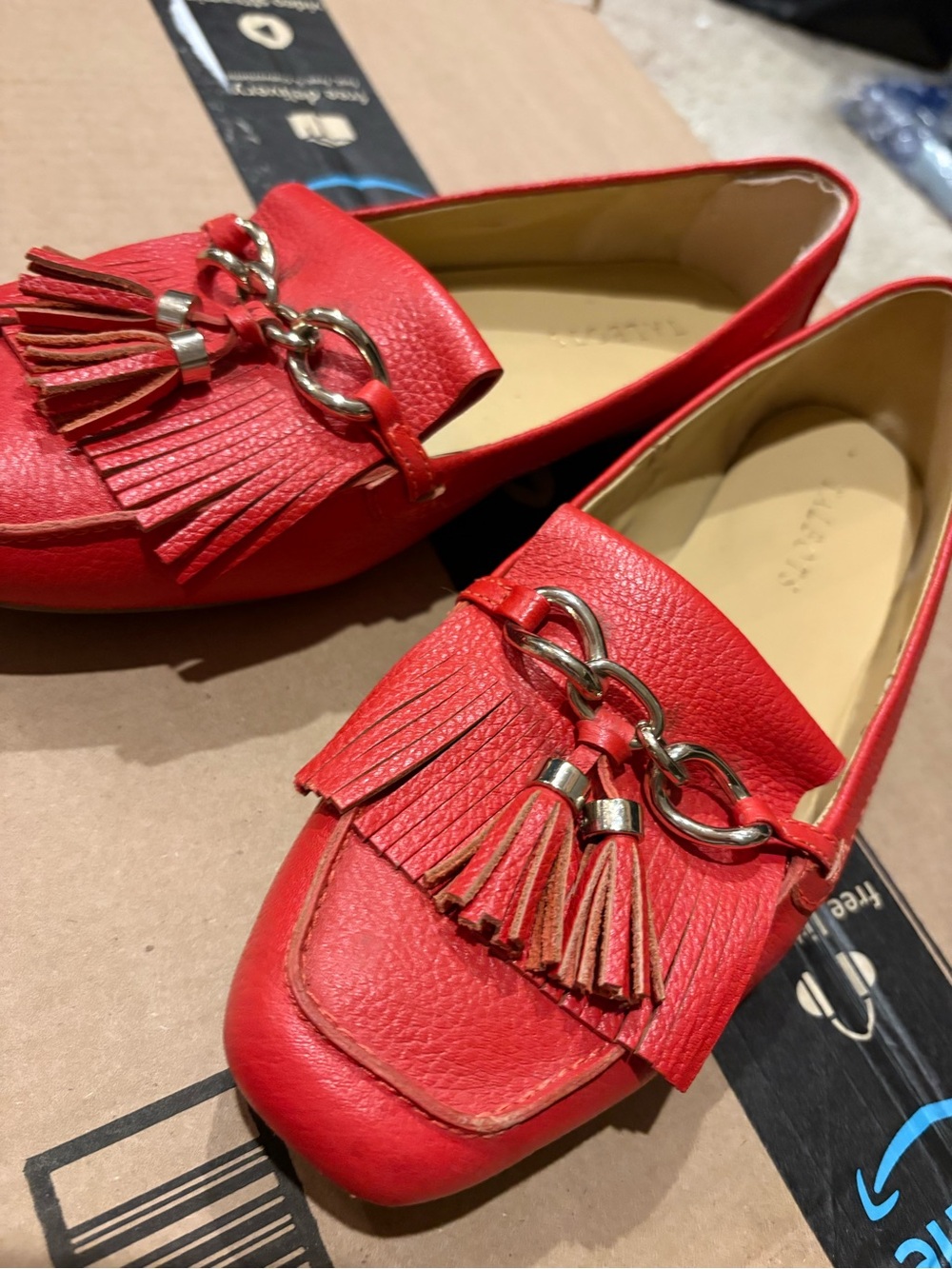 Talbots Coral Tassel Loafers